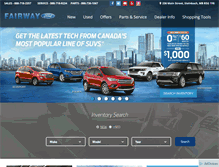 Tablet Screenshot of fairwayford.ca